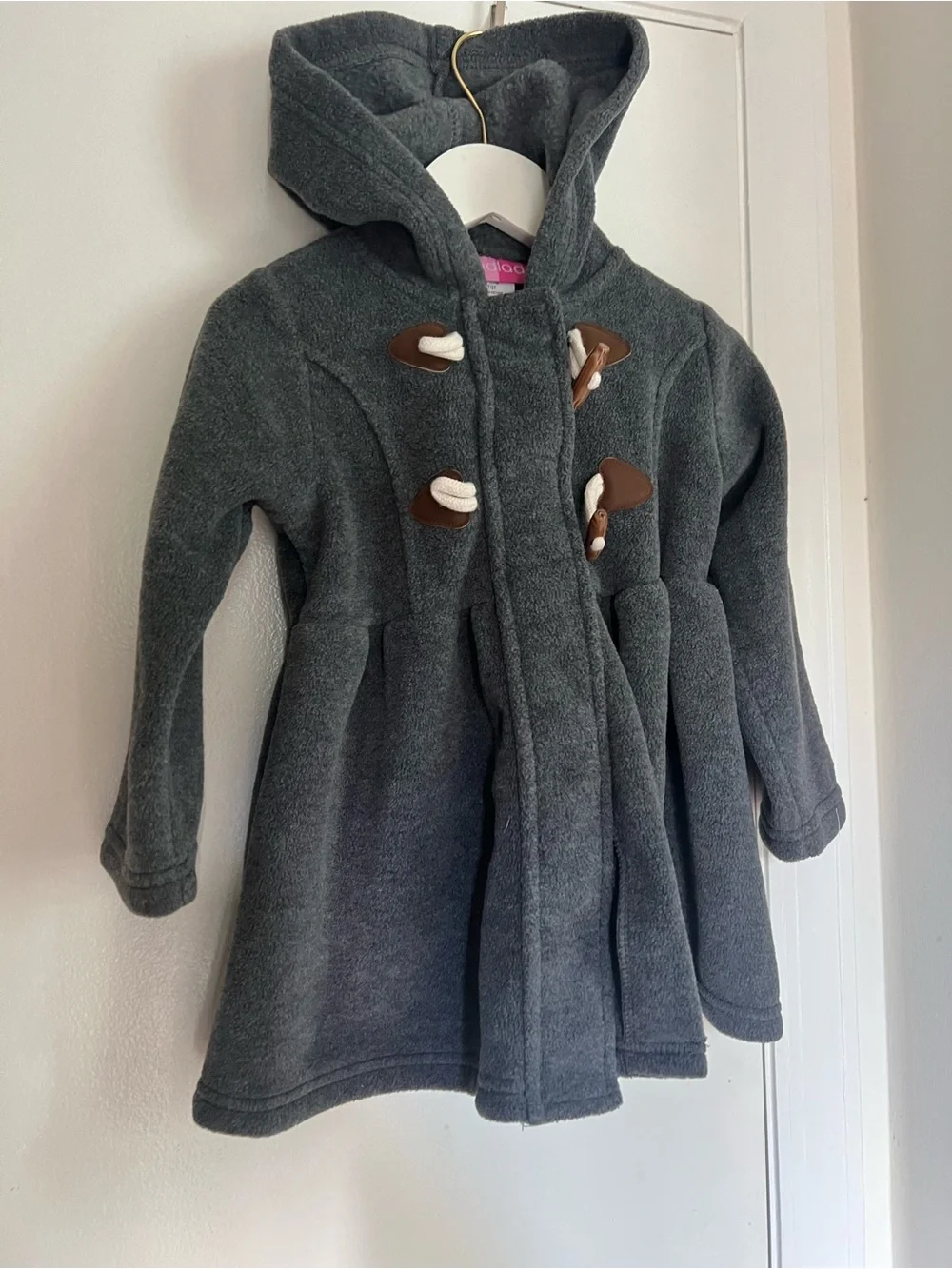 Good Lad Dark Gray Hooded Pea Coat with Toggle Closures